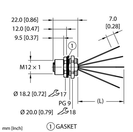 Turck EFKBG-A5.500.2-0.5, EFKBG-A5.500.2-1, EFKBG-A5.500.2-2, EFKBG-A5.500.8-1, EFKVG-A5.500.2-0.5, EFKVG-A5.500.2-1, EFKVG-A5.500.2-2