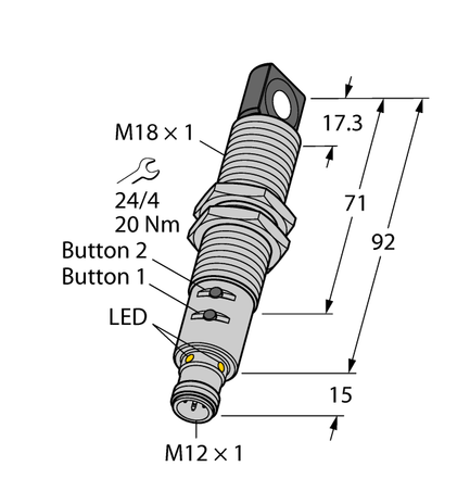Turck RU130U-M18ES-LIU2PN8X2T-H1151, RU40U-M18ES-LIU2PN8X2T-H1151