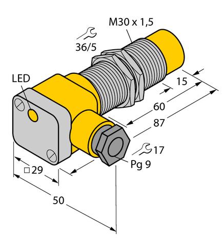 Turck NI15-G30SK-AP6X2, NI15-G30SK-AZ3X2, NI15-G30SK-RZ3X2, NI20U-EG30SK-AP6X