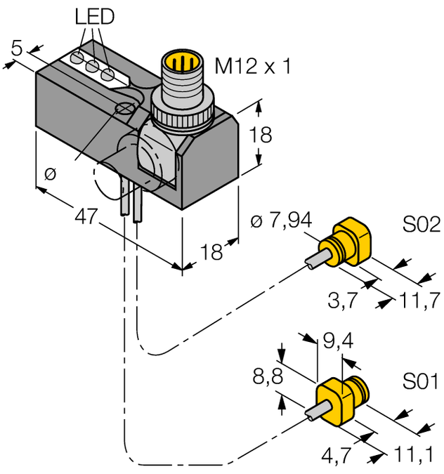 Turck NI2-K08Q-0.095/0.11-BDS-2AP6X3-H114 1 /S34