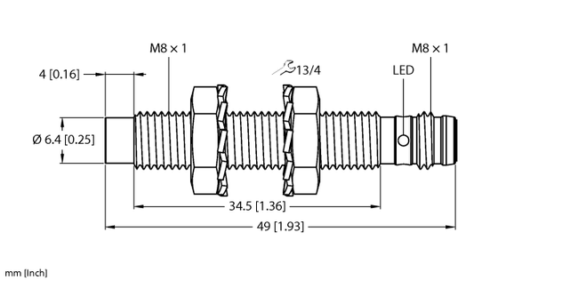 Turck NI3-EG08-AN6X-V1131, NI3-EG08-AP6X-V1131, NI3-EG08-RP6X-V1131