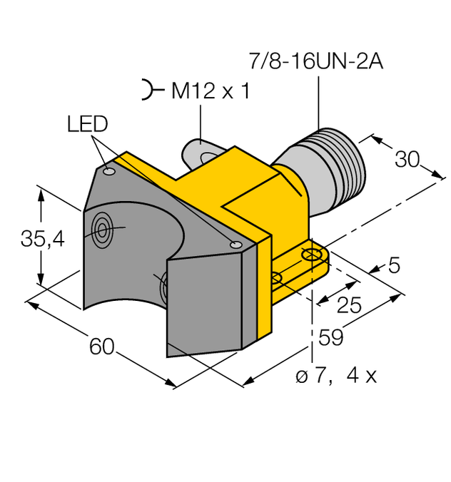 Turck NI4-DSU35-2ADZ30X2-B1160-FKE4.5, NI4-DSU35-2AP4X2-B1160-FKE4.5, NI4-DSU35-2AP4X2-B1160FKE4.5/S1727, NI4-DSU35-2Y1X2-B1160-FKE4.3