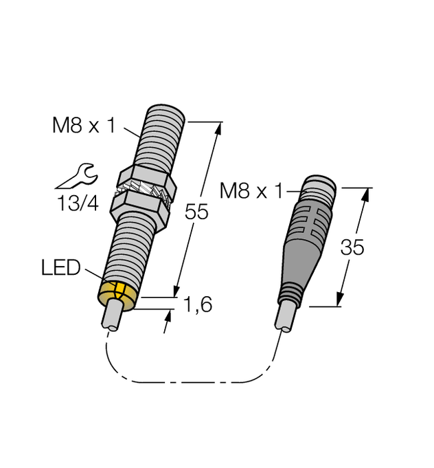 Turck BI1.5-G08-AN7X-0.2-PSG3M, BI2-G08-AN6X-0.2-PSG3M, BI2-G08-AP6X-0.2-PSG3M