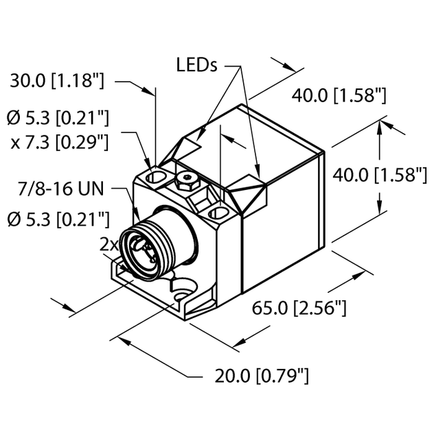 Turck BI15-CK40-AZ3X2-B1131 W/BS2.1, BI15U-CK40-ADZ30X2-B1131 W/BS2.1, BI15U-CK40-RDZ30X2-B1131 W/BS 2.1, NI20-CK40-AZ3X2-B1131 W/BS2.1, NI25U-CK40-ADZ30X2-B1131 W/BS2.1, NI25U-CK40-AP6X2-B1141 W/BS2.1