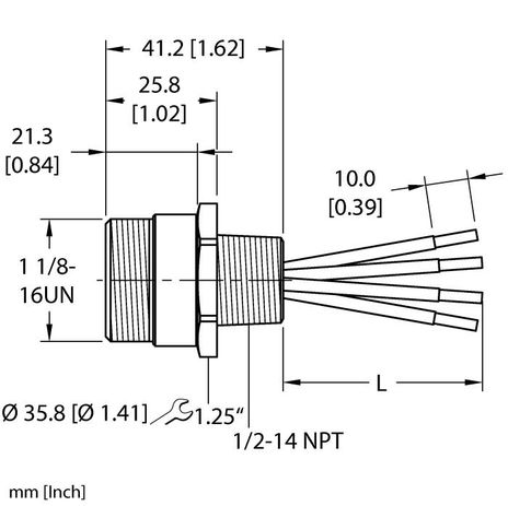 Turck RSFC 42-0.2M/14.5/NPT, RSFC 42-0.5M/14.5/NPT, RSFC 42-1M/14.5/NPT