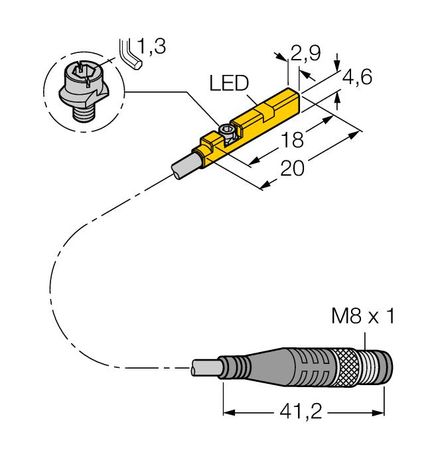 Turck BIM-UNR-AN6X-0.6-PSG3M W/M, BIM-UNR-AP6X-1-PSG3M W/M