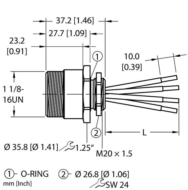 Turck RSFC 42-0.5M/M20