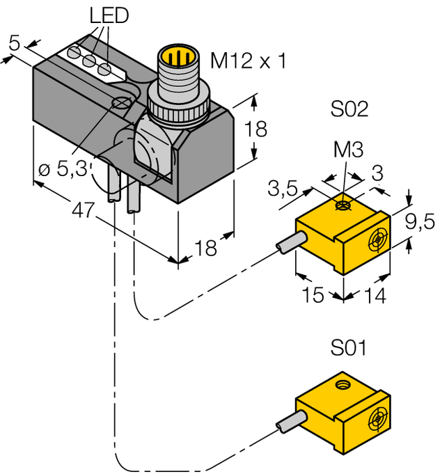 Turck NI2-Q9.5-0.1-BDS-2AP6X3-H1141/S34