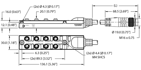 Turck TB-8M8Z-3-0.3-BSM14, TB-8M8Z-3-3-BSM14, TB-8M8Z-3-7.5-BSM14, TB-8M8Z-3P2-5-BSM14