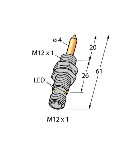 Turck NIMFE-EM12/4.0L61-UN6X-H1141/S1182, NIMFE-EM12/4.0L61-UP6X-H1141/S1182