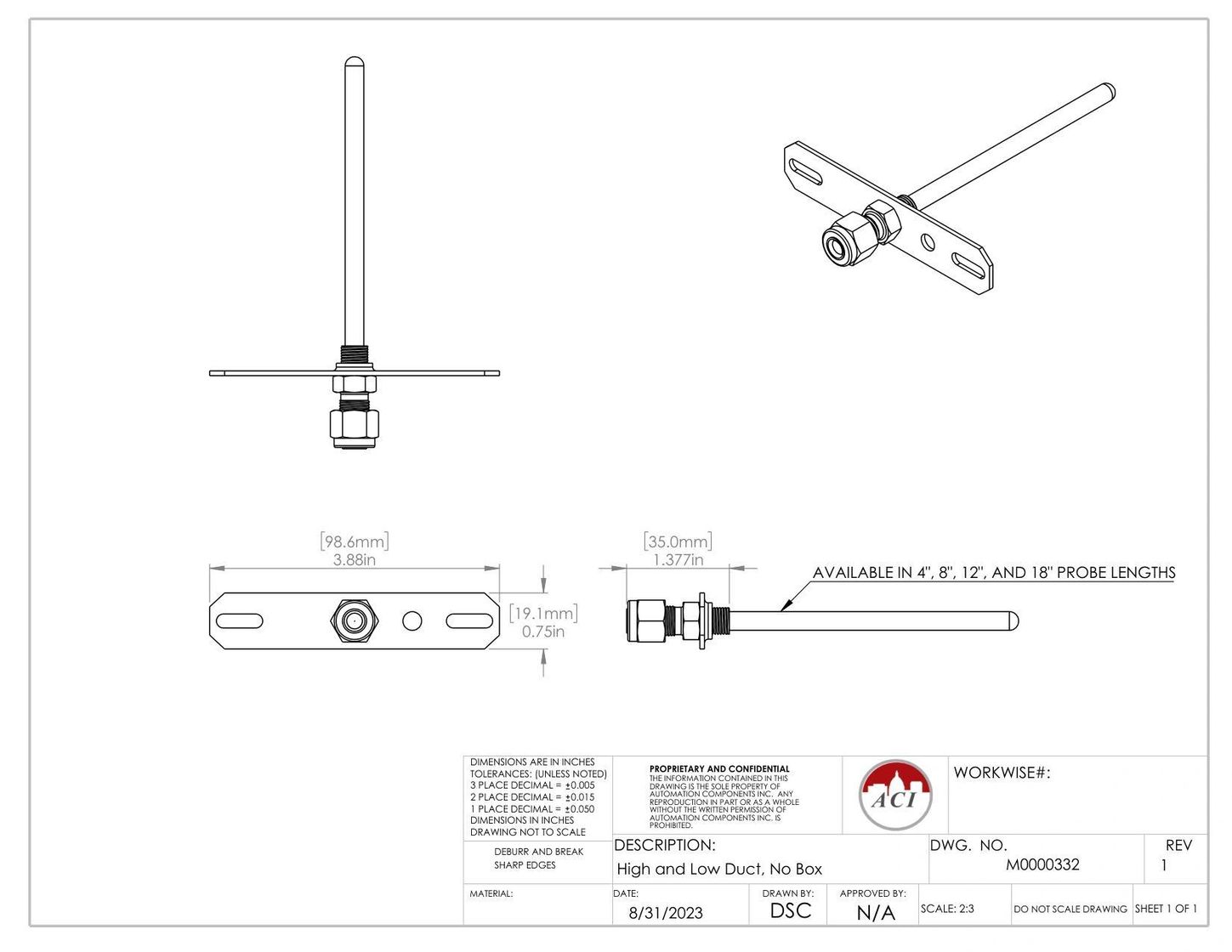 ACI A/1K-3W-LT-DO-12"
