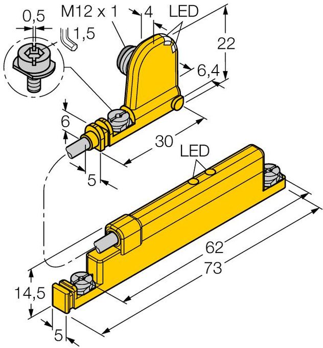 Turck WIM45-UNTL-0.3-BIM-UNT-LUAP6X4-H114 1