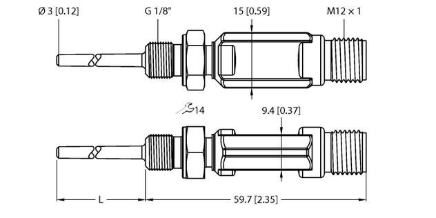 Turck TTM-103A-G1/8-LIUPN-H1140-L013, TTM-103A-G1/8-LIUPN-H1140-L024, TTM050C-103A-G1/8-LI6-H1140-L013-50 50 C, TTM050C-103A-G1/8-LI6-H1140-L024-50 50 C, TTM100C-103A-G1/8-LI6-H1140-L013, TTM100C-103A-G1/8-LI6-H1140-L024
