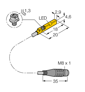 Turck BIM-UNR-AN6X-0.3-PSG3S W/M, BIM-UNR-AP6X-0.3-PSG3F W/M, BIM-UNR-AP6X-0.3-PSG3S W/M