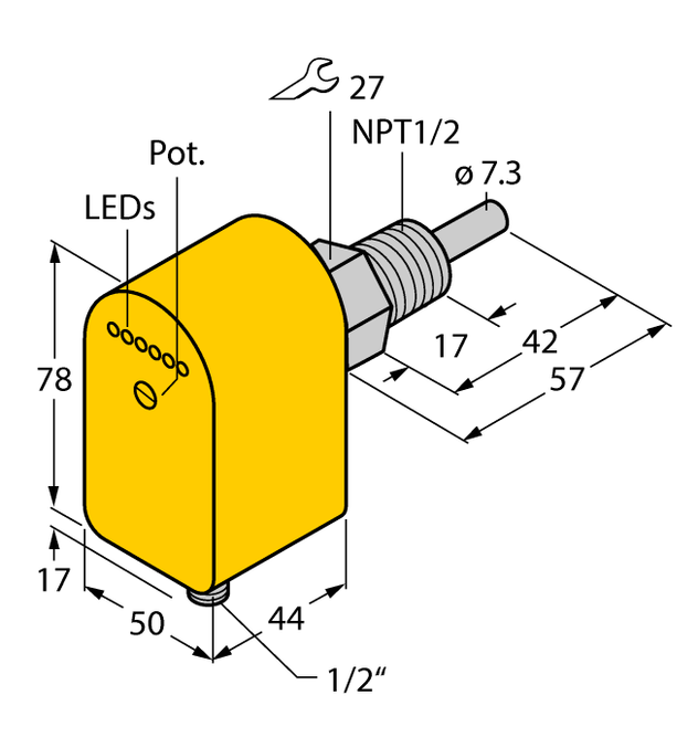 Turck FCS-N1/2A4P-ARX-B3141/115VAC
