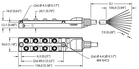 Turck TB-8M8Z-3-3, TB-8M8Z-3-5, TB-8M8Z-3P2-0.5, TB-8M8Z-3P2-5