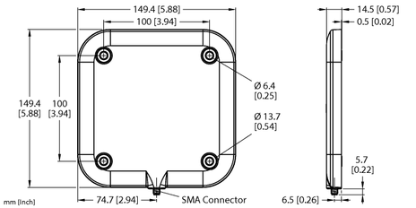 Turck TN-UHF-ANT-NF-Q150-ETSI-FCC, TN-UHF-ANT-Q150-ETSI, TN-UHF-ANT-Q150-FCC, TN-UHF-ANT-Q150-MR-FCC