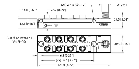 Turck TB-8M8M-3-FS12, TB-8M8M-3N2-FS12, TURCK