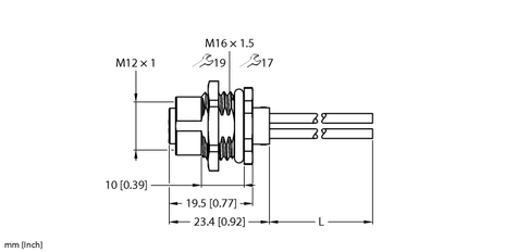 Turck FKFD46PS-0.2/M16, FKFD46PS-0.5/M16, FKFD46PS-1/M16, FKFD46PS-2/M16, FKFD46PT-0.2/M16, FKFD46PT-0.5/M16, FKFD46PT-1/M16, FKFD46PT-2/M16