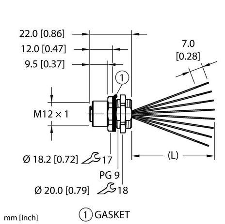 Turck EFKBG-A8.800.4-0.5, EFKBG-A8.800.4-1, EFKBG-A8.800.4-2