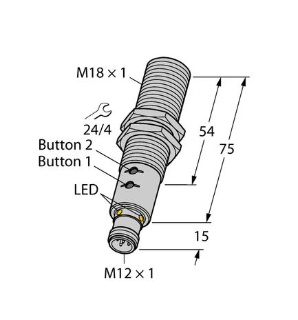 Turck RU130U-EM18E-LIU2PN8X2T-H1151/3GD, RU130U-M18E-2UP8X2T-H1151, RU130U-M18E-LIU2PN8X2T-H1151, RU40U-EM18E-LIU2PN8X2T-H1151/3GD, RU40U-M18E-2UP8X2T-H1151, RU40U-M18E-LIU2PN8X2T-H1151