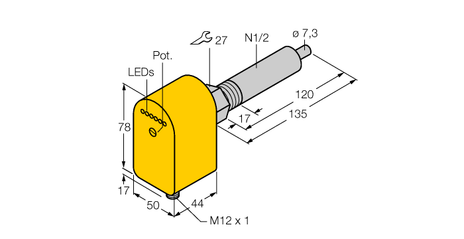 Turck FCS-N1/2A4P-AP8X-H1141/L120