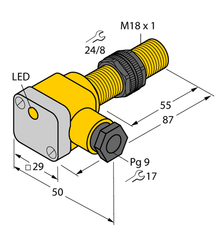 Turck BI5-P18SK-AP6X2 55MM, BI5-P18SK-AZ3X2 55MM, BI5-P18SK-RZ3X2 55MM