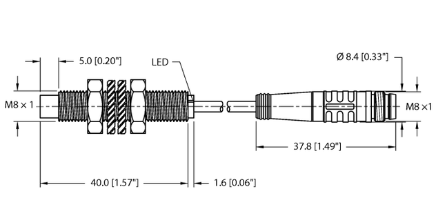 Turck NI4U-EG08-AP6X-0.2-PSG3, NI6U-EG08-AP6X-0.2-PSG3F