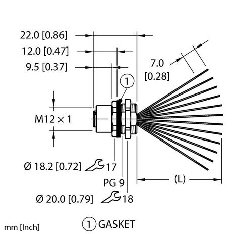 Turck EFKBG-12.1200.4-0.5, EFKBG-12.1200.4-1, EFKBG-12.1200.4-2