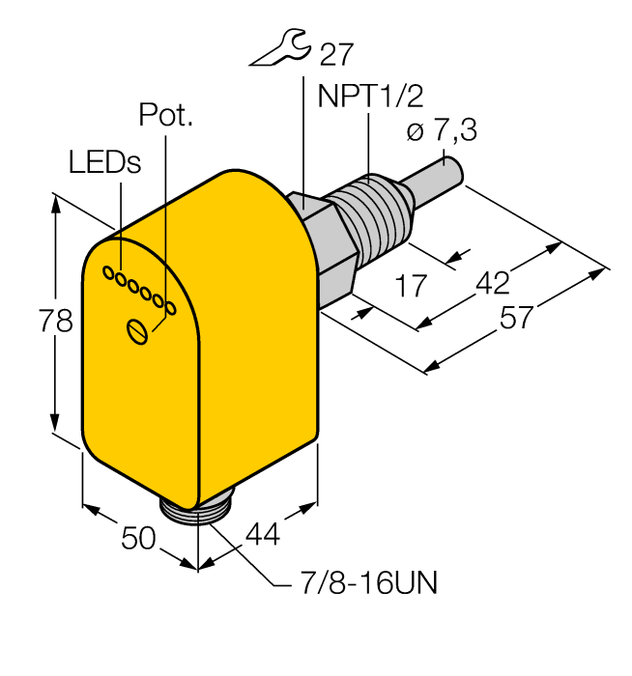 Turck FCS-N1/2A4P-ARX-B1151/115VAC, FCS-N1/2A4P-ARX-B1151/230VAC, FCS-N1/2A4P-RRX-B1151/115VAC