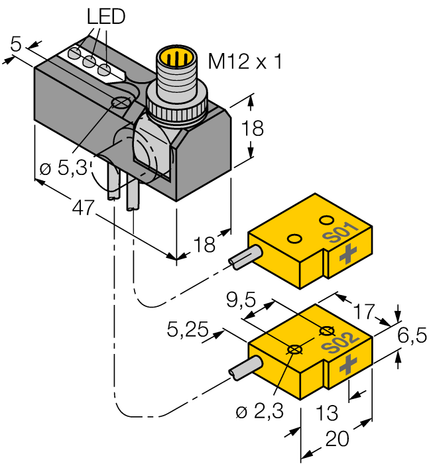 Turck NI2-Q6.5-0.1-BDS-2AP6X3-H1141/S34, NI2-Q6.5-0.16-BDS-2AP6X3-H1141/S34